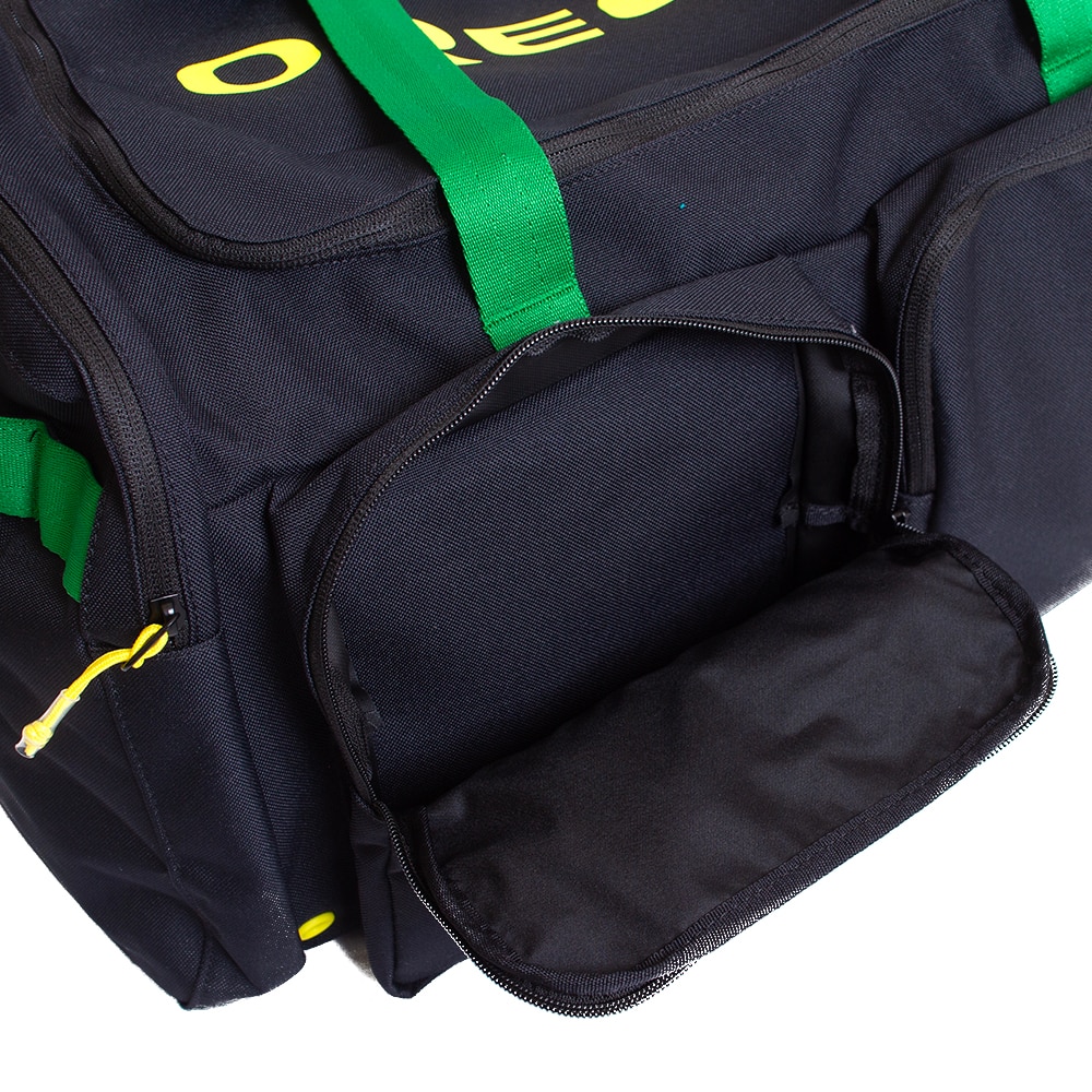 Classic Oregon O, Nike, Black, Duffel, Polyester, Accessories, Unisex, Green strap, 766515